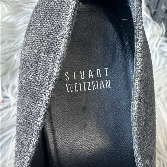 Stuart Weitzman Gray Wedge Sneaker Booties Slip-On Women’s 10 M - Picture 7 of 7